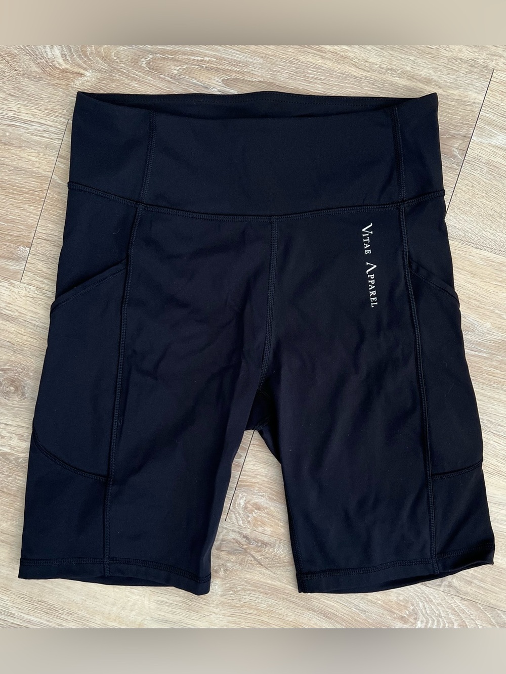 Women's Black Bike Shorts with Pockets